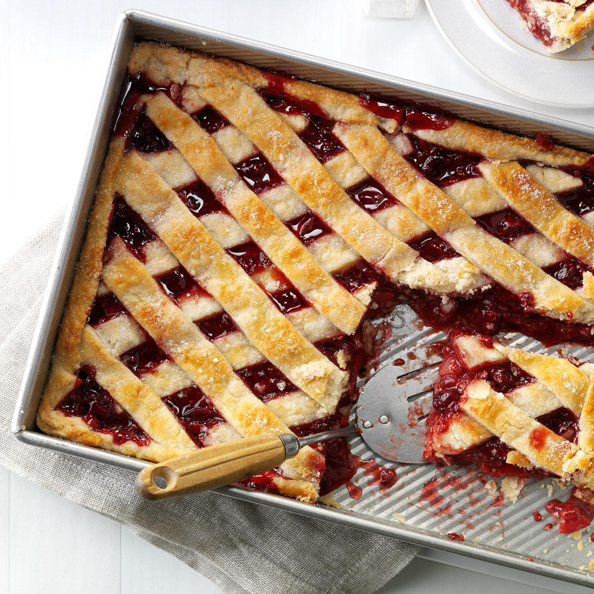 4 Thanksgiving Pies On One Sheet Tray
 Apple Cranberry Slab Pie Recipe