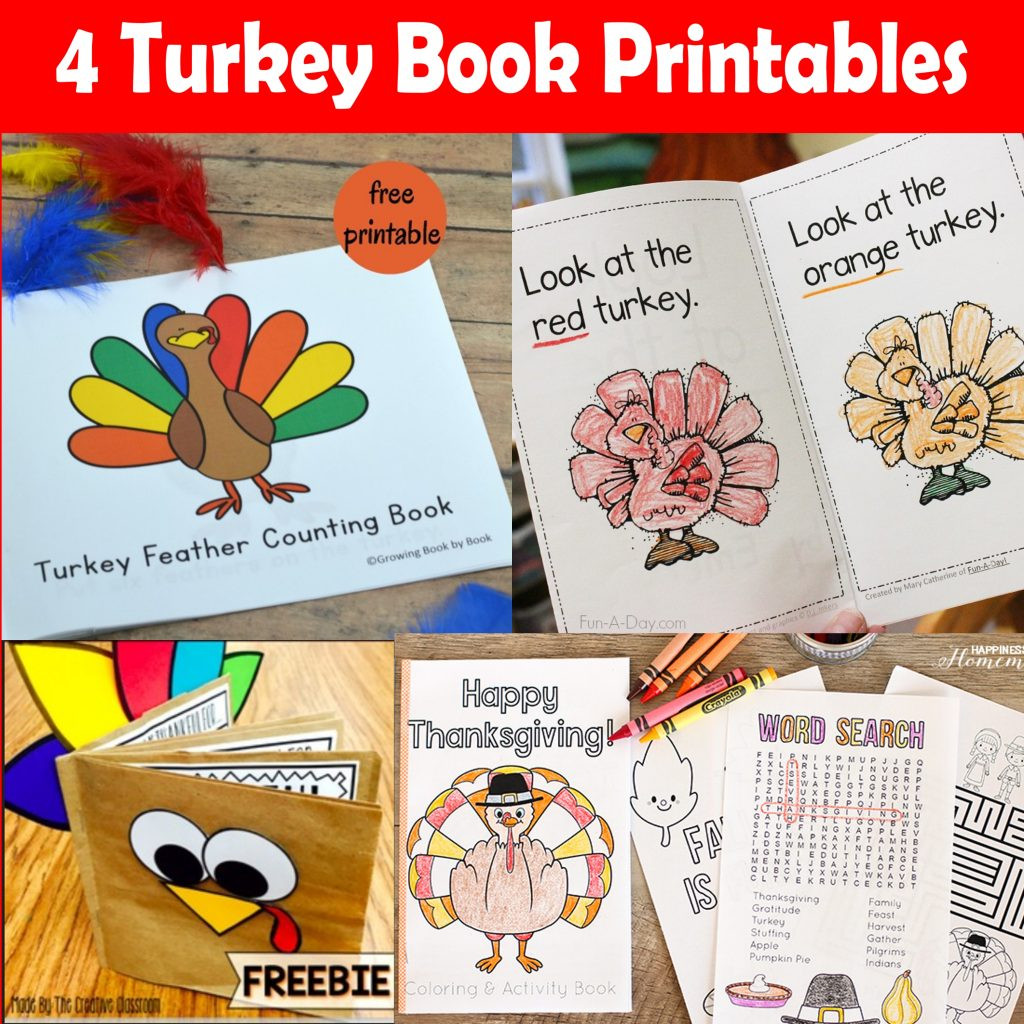 A Turkey For Thanksgiving Book
 4 Turkey Book Printables for Thanksgiving Printables 4 Mom
