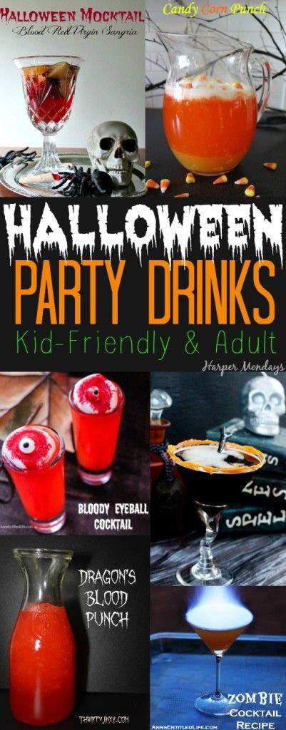 Adult Halloween Drinks
 Halloween party drinks Party drinks and Halloween party
