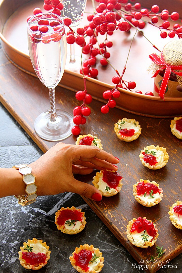 Appetizers For Christmas
 Cranberry & Cream Cheese Mini Phyllo Bites Christmas