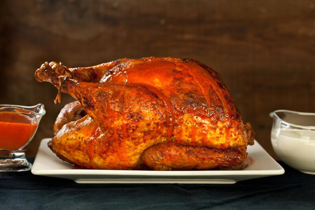 Baked Turkey Recipes For Thanksgiving
 Buffalo Roasted Turkey with Blue Cheese Sauce Recipe