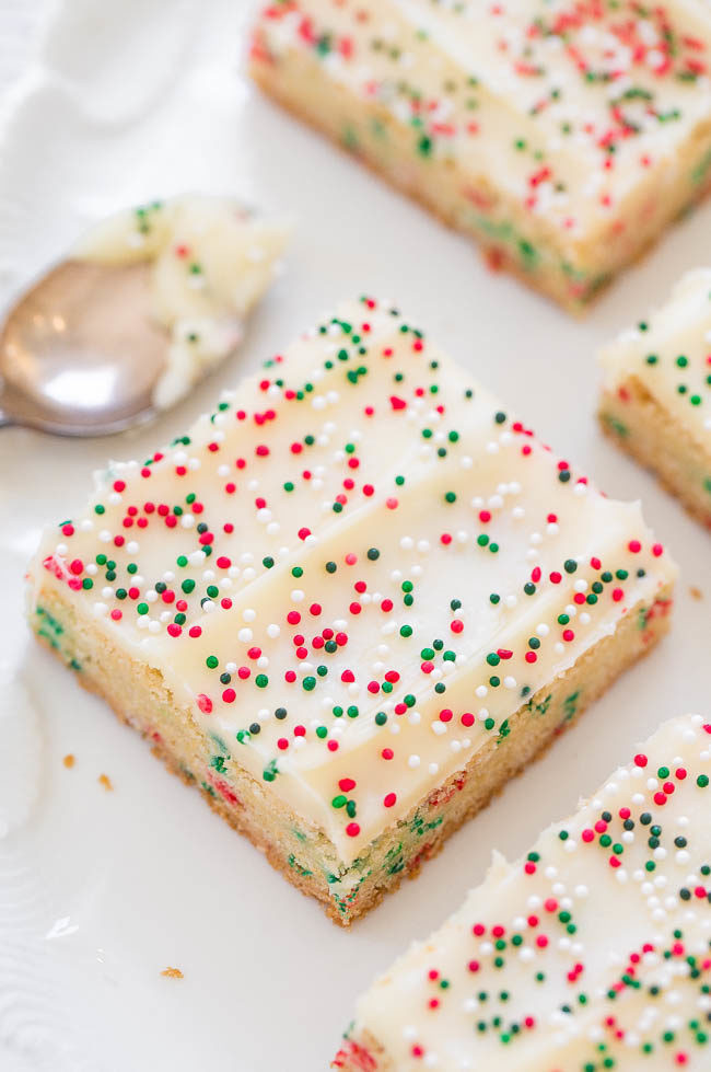 Best Christmas Bar Cookies
 Holiday Sugar Cookie Bars with Cream Cheese Frosting
