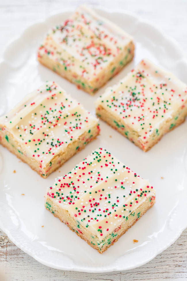 Best Christmas Bar Cookies
 Holiday Sugar Cookie Bars with Cream Cheese Frosting