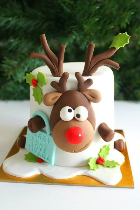 Best Christmas Cakes 2019
 Reindeer Cake by Little Wish Cakes Perth Western Australia