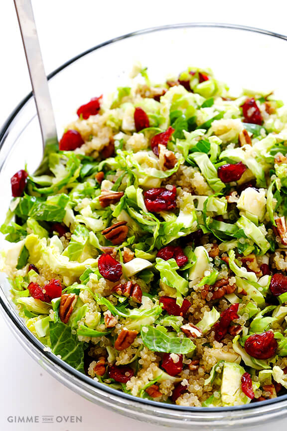 Best Thanksgiving Salads
 Brussels Sprouts Cranberry and Quinoa Salad