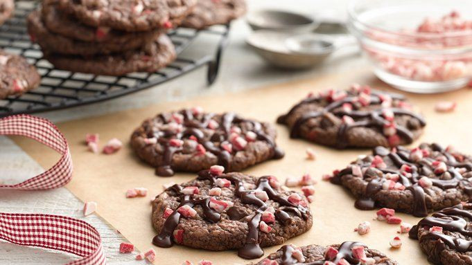 Betty Crocker 3 Ingredient Christmas Swirl Fudge
 Peppermint Fudge Brownie Cookies recipe from Tablespoon