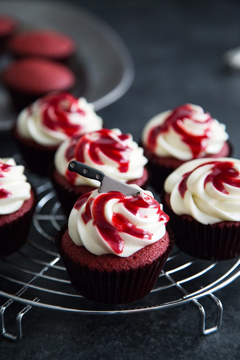 Bloody Halloween Cupcakes
 Bloody Red Velvet Cupcakes The Little Epicurean