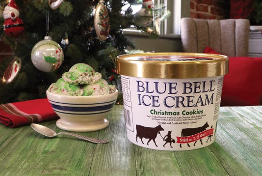 Blue Bell Christmas Cookies
 Holiday flavors of Blue Bell Ice Cream available locally