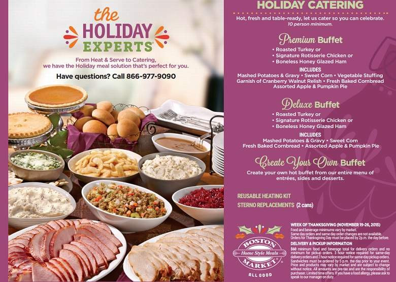 Boston Market Thanksgiving Dinners
 Boston Market Thanksgiving Dinner Menu 2015 Meal Hours