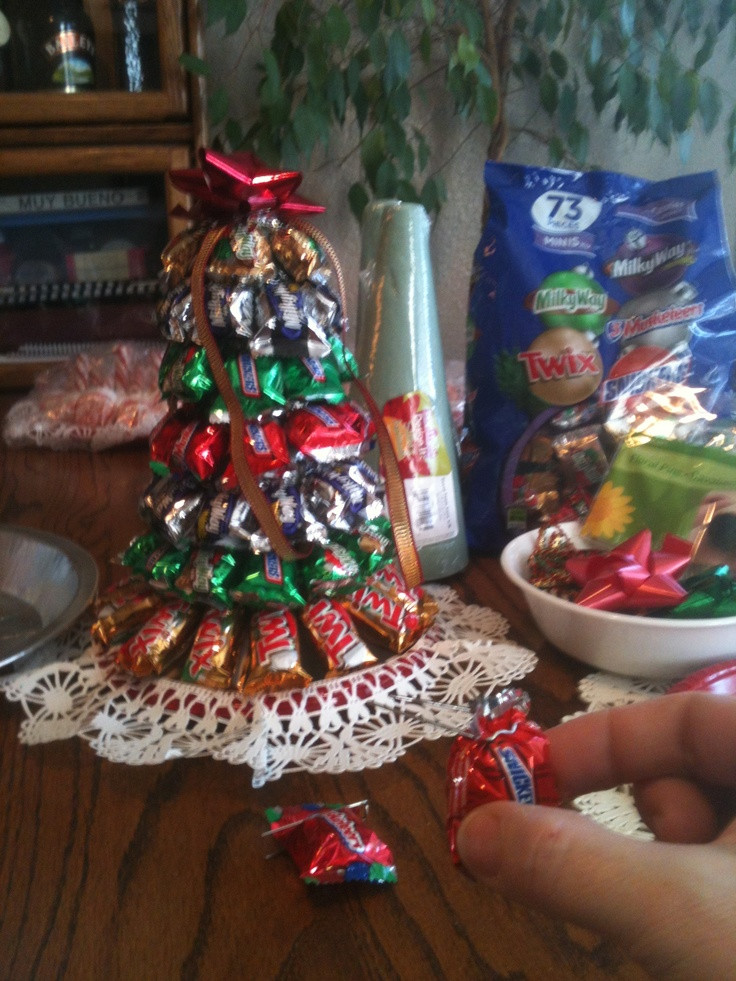 Candy Bar Christmas Tree
 7 best Adornos para bautizo images on Pinterest