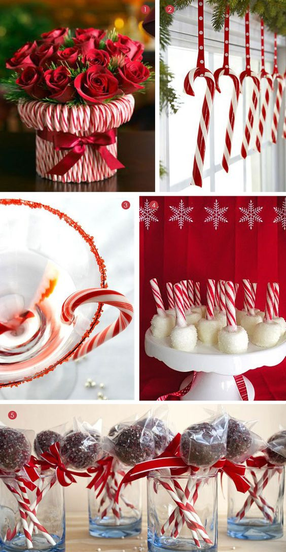 Candy Cane Centerpieces For Christmas
 Candy Cane ideas Christmas Pinterest