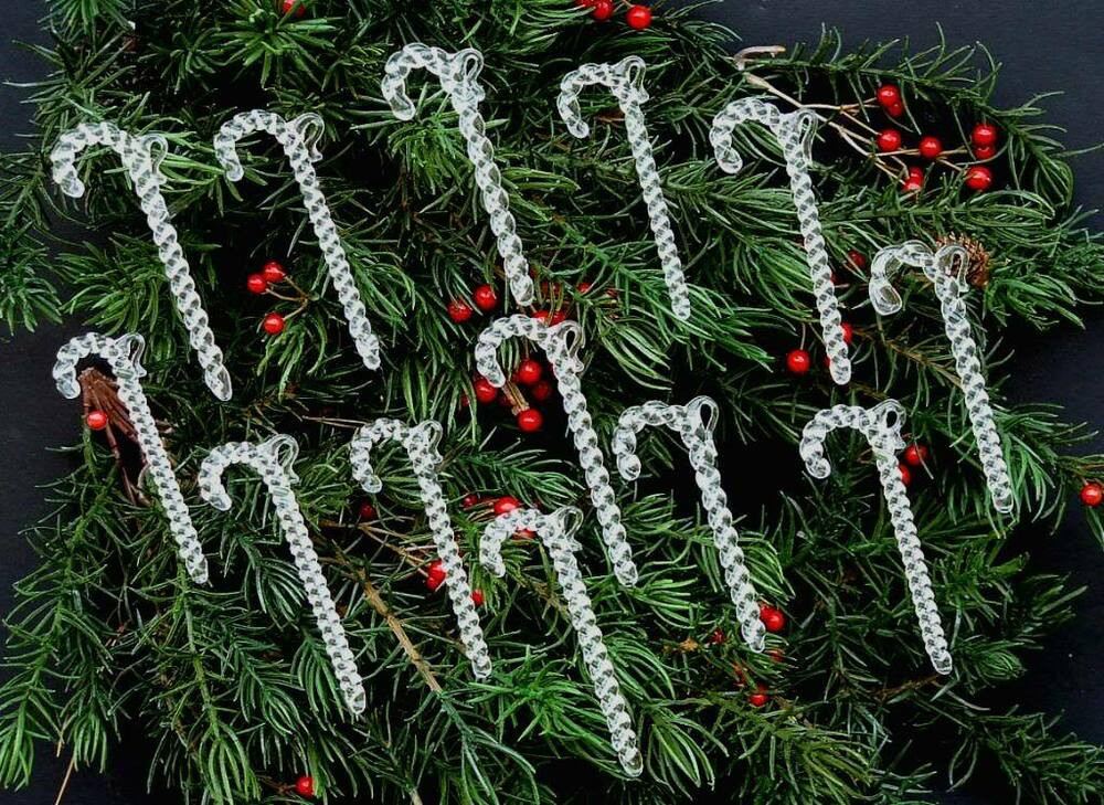 Candy Cane Christmas Ornaments
 Candy Canes of Hand Blown Glass 13 Christmas Ornaments