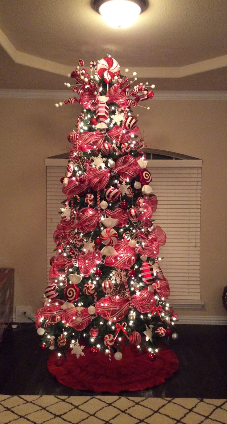 Candy Cane Christmas Tree Decorating Ideas
 Best 25 Peppermint christmas decorations ideas on