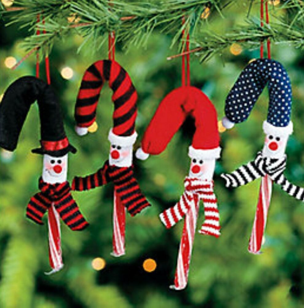 Candy Cane Christmas Tree Ornaments
 24 Snowman Candy Cane Covers Tree Ornaments Christmas
