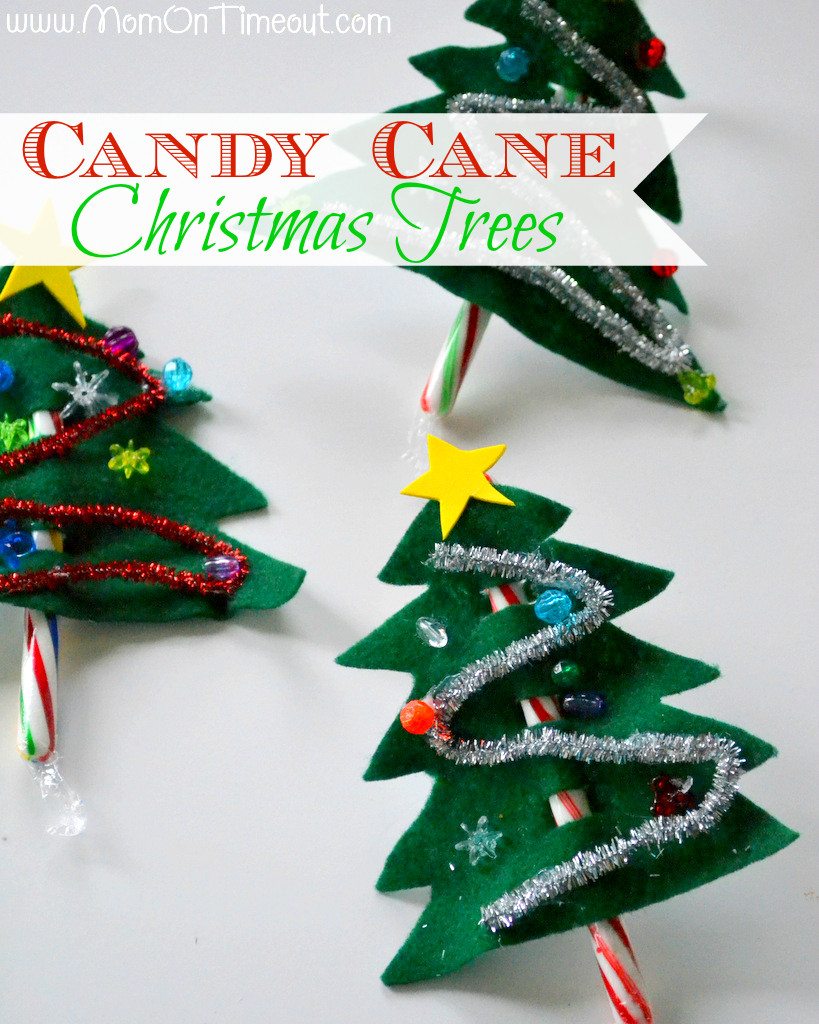 Candy Canes On Christmas Tree
 Candy Cane Christmas Trees Craft Mom Timeout