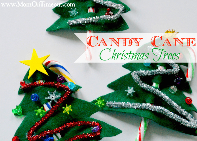 Candy Christmas Tree Craft
 Candy Cane Christmas Trees Craft Mom Timeout