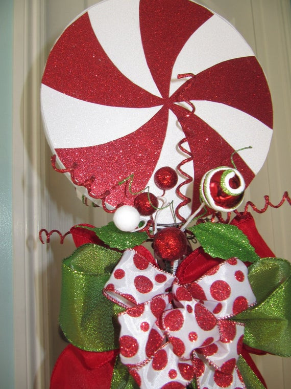 Candy Christmas Tree Topper
 Christmas Tree Topper Peppermint Candy Tree by