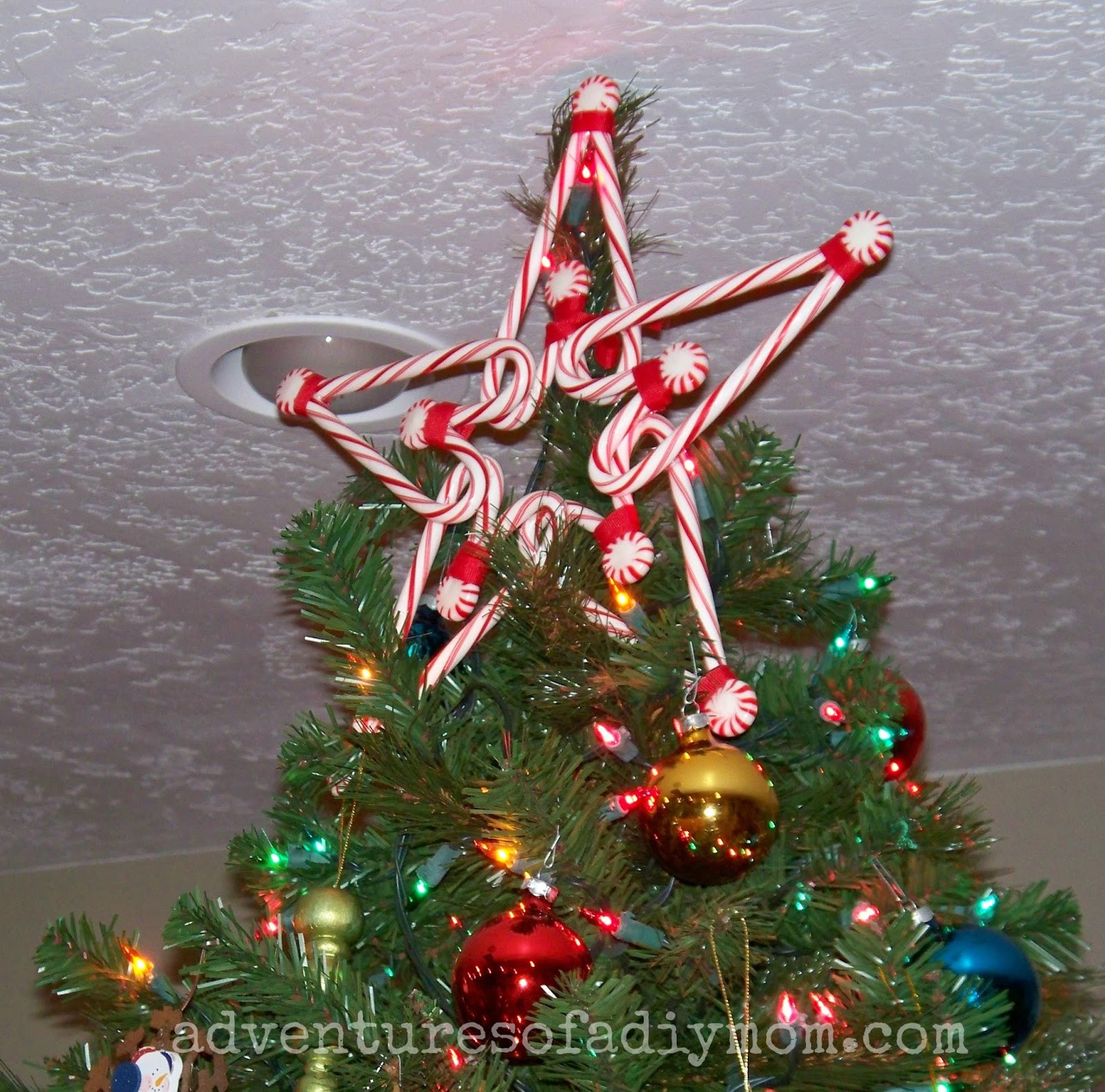 Candy Christmas Tree Topper
 How to Make a Candy Cane Star Tree Topper Adventures of
