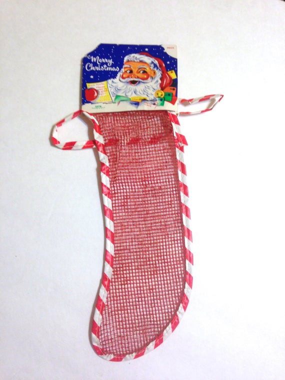 Candy Filled Christmas Stockings Wholesale
 retro Christmas stocking red mesh netting clever and old