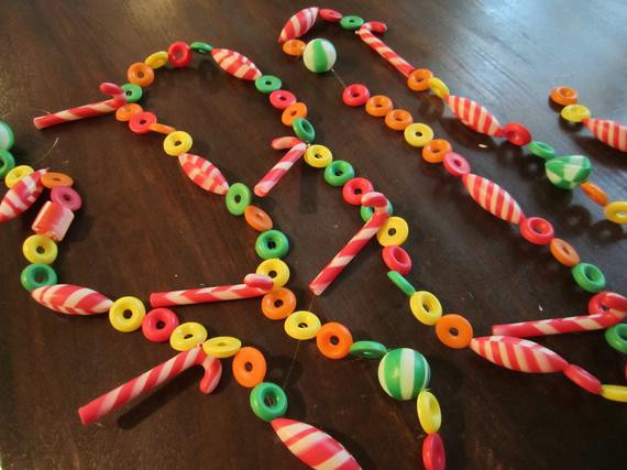 Candy Garland For Christmas Tree
 Vintage Christmas Candy Garland 9 feet