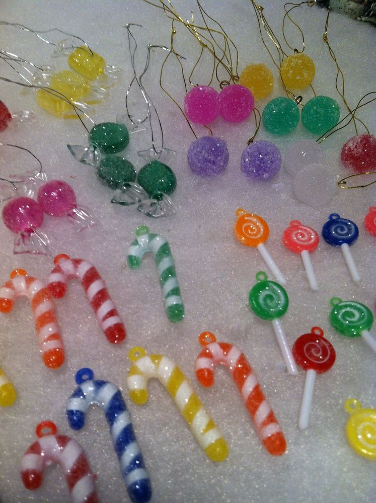 Candy Ornaments For Christmas Tree
 48pc Mini Sugar Coated candy Christmas Tree Ornaments