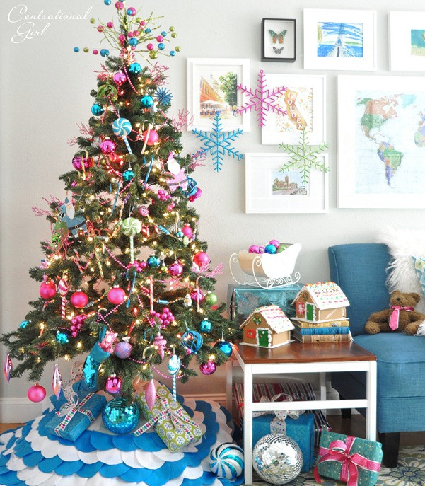 Candy Themed Christmas
 Candy Colored Christmas Tree