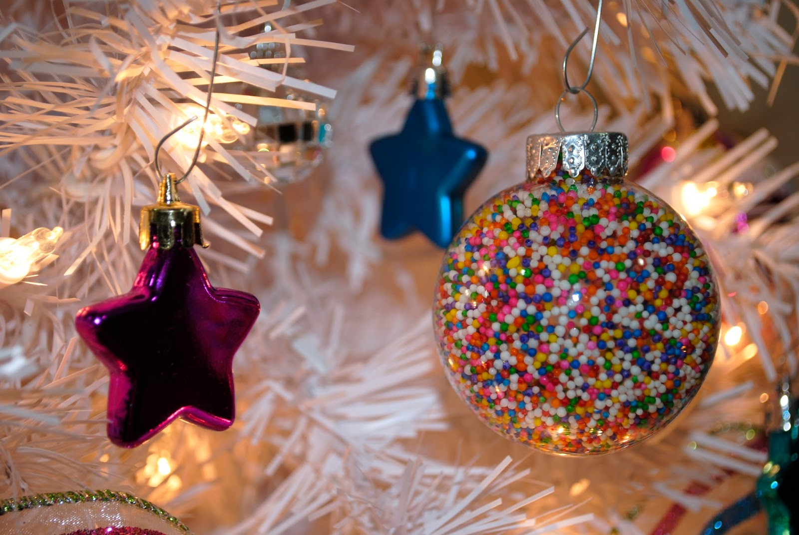 Candy Themed Christmas Ornaments
 I ve always wanted a white tree covered with candy themed