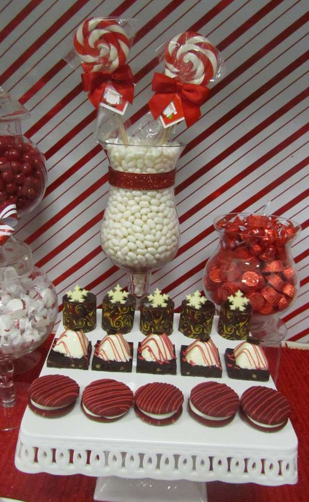 Catch The Candy Christmas
 Red and White Candy Cane Christmas Holiday Party Ideas