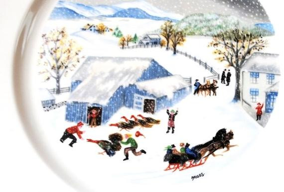 Catching The Thanksgiving Turkey
 Grandma Moses Art Collector Plate Atlas by vintageeclecticity