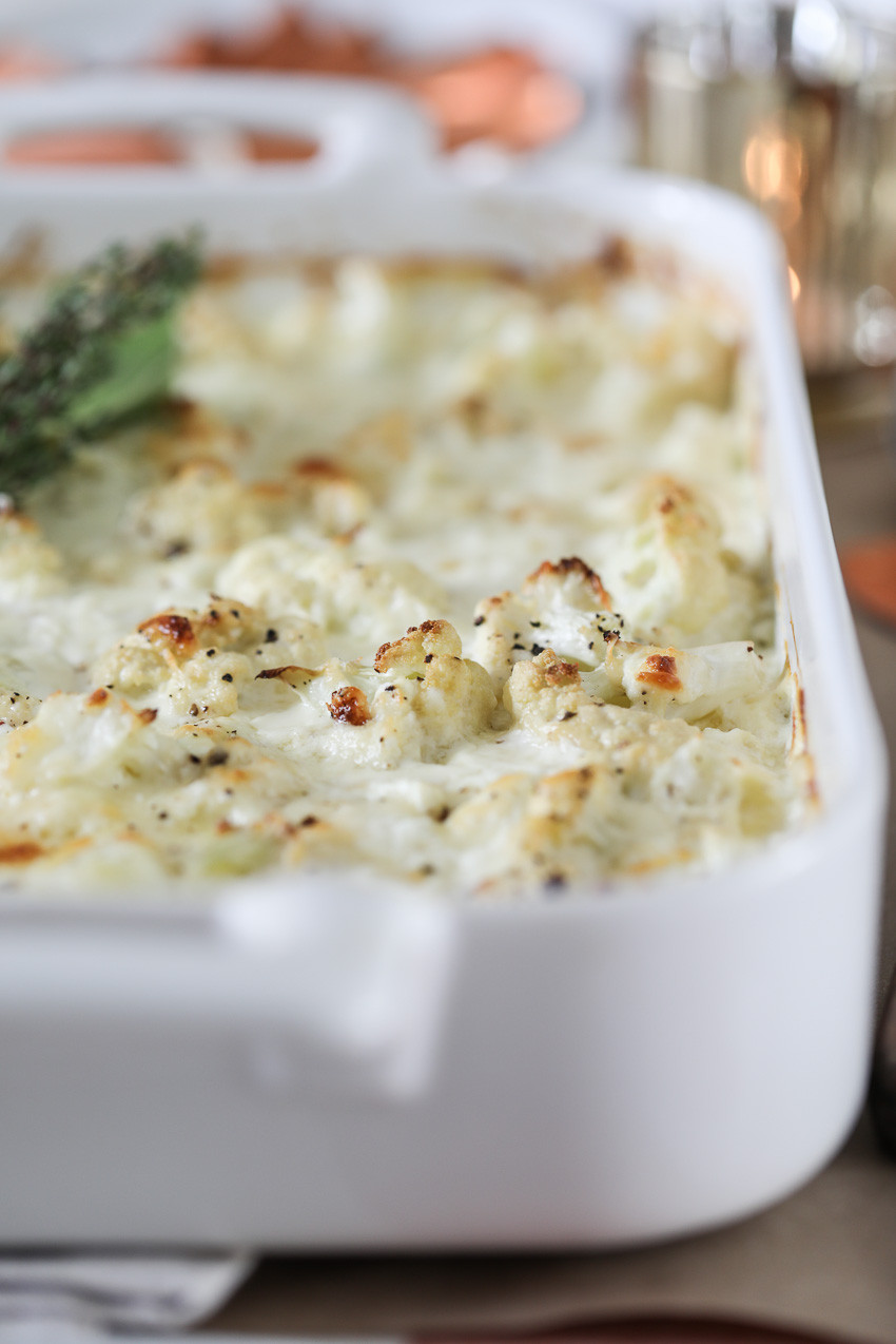 Cauliflower Thanksgiving Side Dishes
 Cheesy Cauliflower Gratin delicious holiday side dish recipe