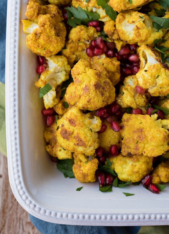 Cauliflower Thanksgiving Side Dishes
 Thanksgiving Side Dish Turmeric Ginger Roasted Cauliflower