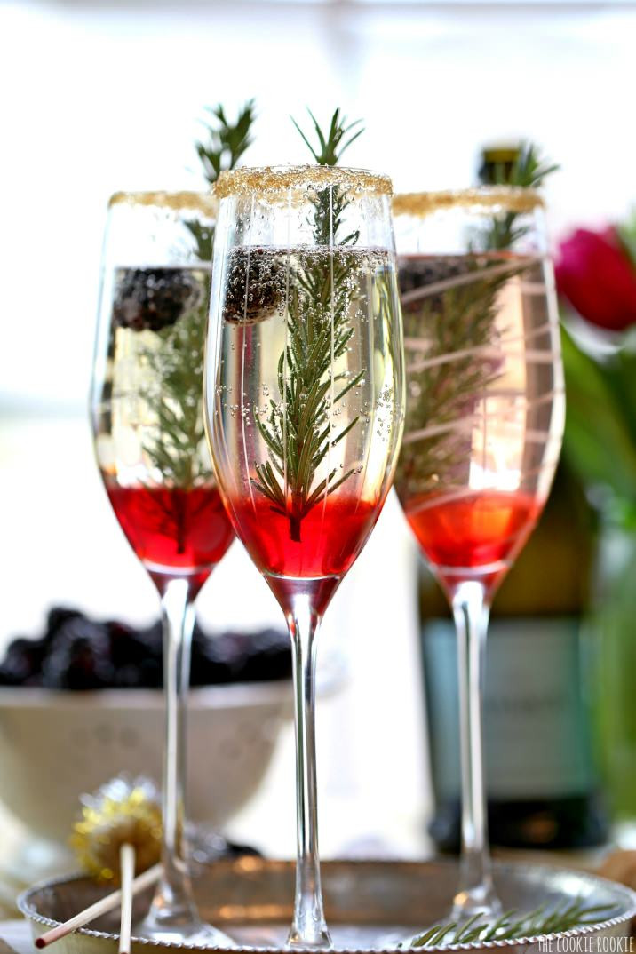 Champagne Christmas Drinks
 Blackberry Ombre Sparkler DrinkWire