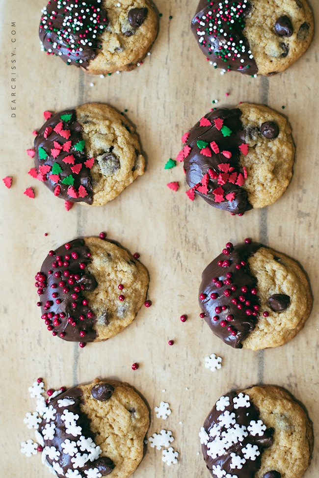 Choc Chip Christmas Cookies
 Chocolate Chip Christmas Cookies