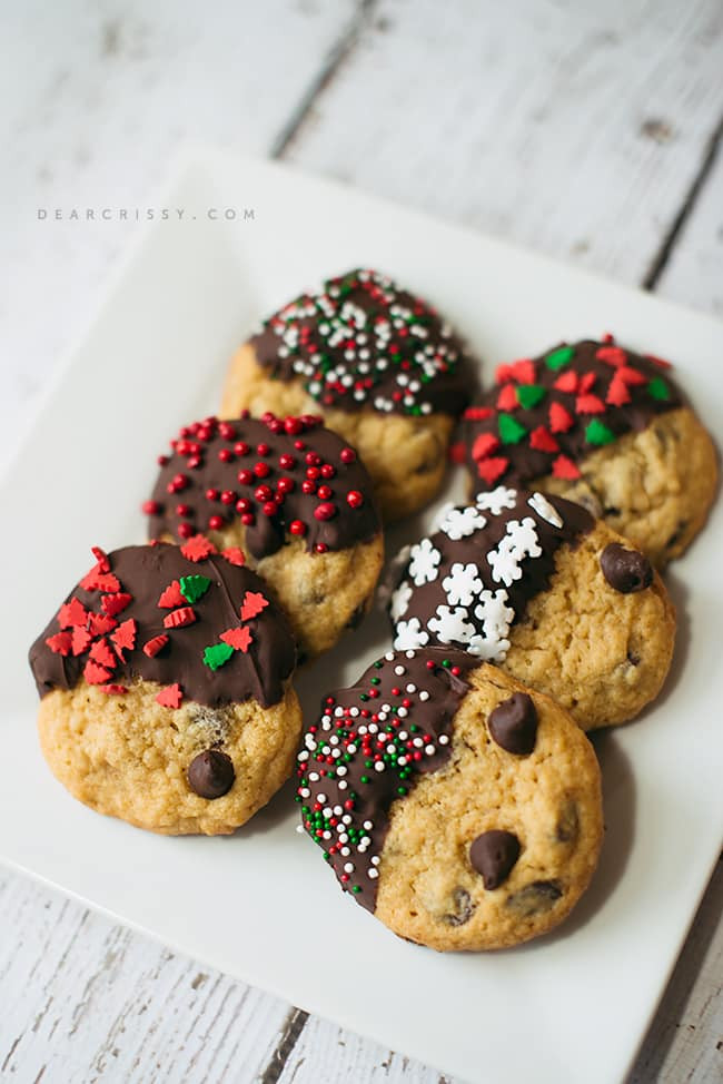 Choc Chip Christmas Cookies
 Chocolate Chip Christmas Cookies