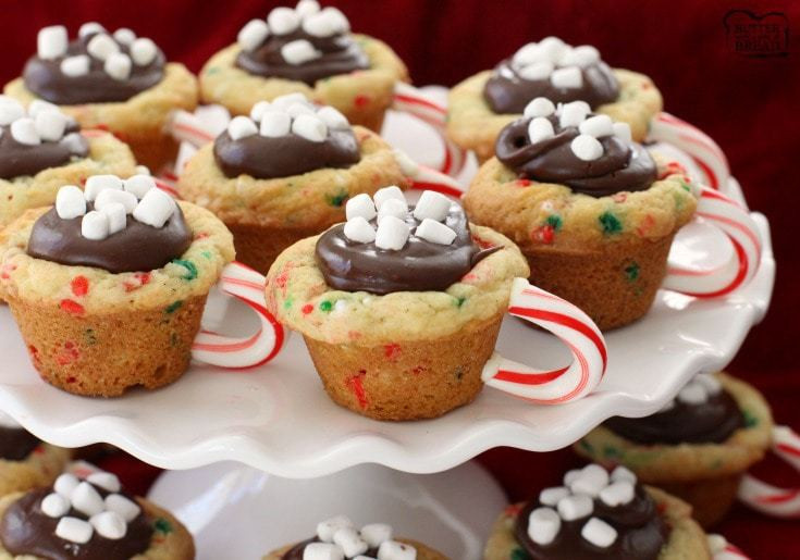 Chocolate Christmas Desserts
 HOT CHOCOLATE COOKIE CUPS Butter with a Side of Bread