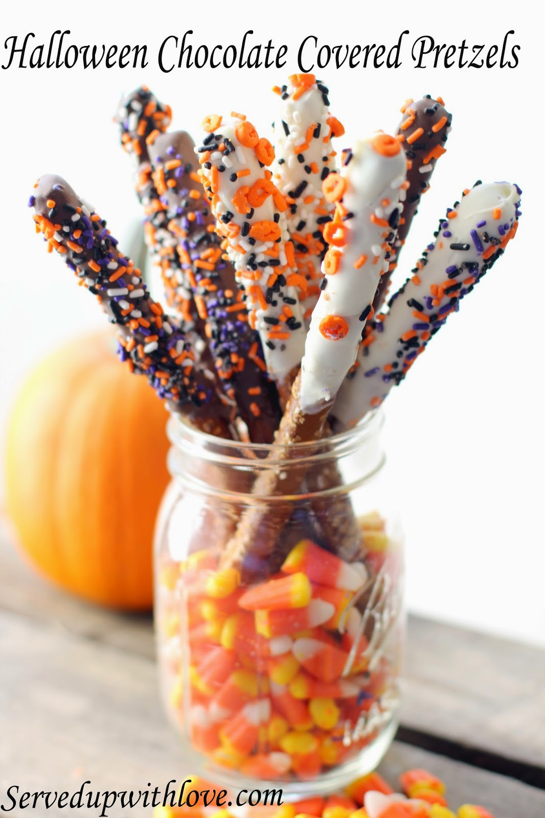 Chocolate Covered Pretzels Halloween
 Served Up With Love Halloween Chocolate Covered Pretzels