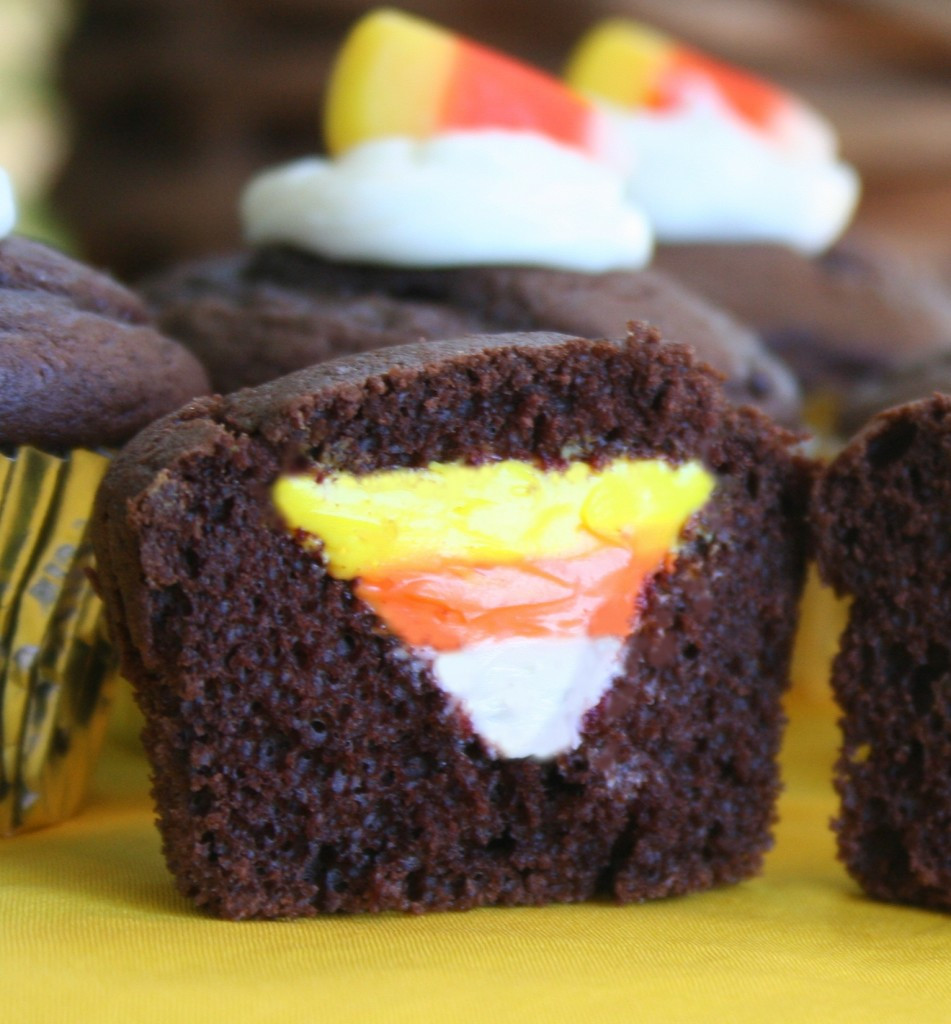 Chocolate Halloween Cupcakes
 Smart Cents Mom Halloween Countdown Candy Corn Cupcakes