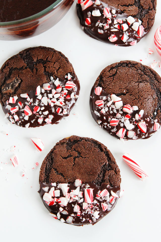 Chocolate Peppermint Christmas Cookies
 Chocolate Peppermint Ganache Cookies