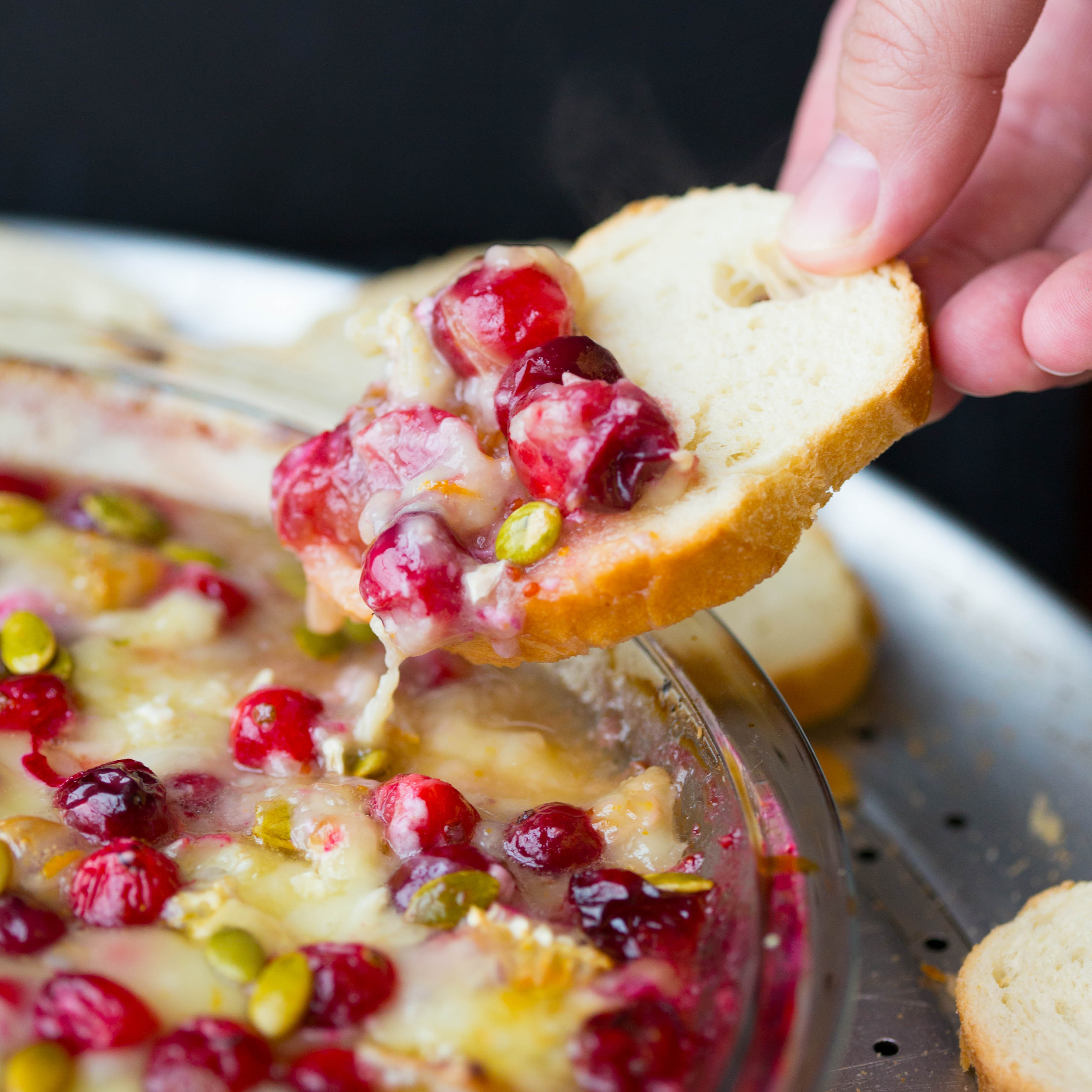 Christmas Appetizers Recipes
 Cranberry Orange Baked Brie Dip