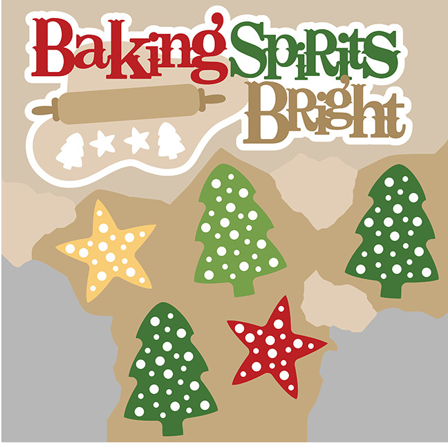 Christmas Baking Clipart
 Baking Spirits Bright SVG christmas baking svg christmas