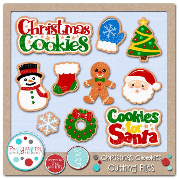 Christmas Baking Clipart
 Christmas Cookies Cutting Files & Clip Art Instant Download