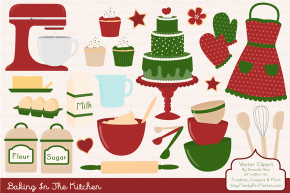Christmas Baking Clipart
 Christmas Baking Clipart & Vectors Illustrations on