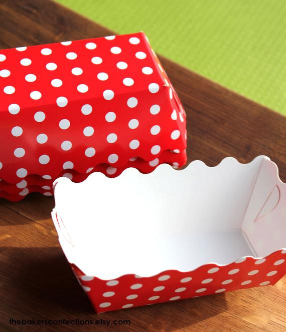 Christmas Baking Pans
 Christmas Red Dot Paper Loaf Baking Pans by