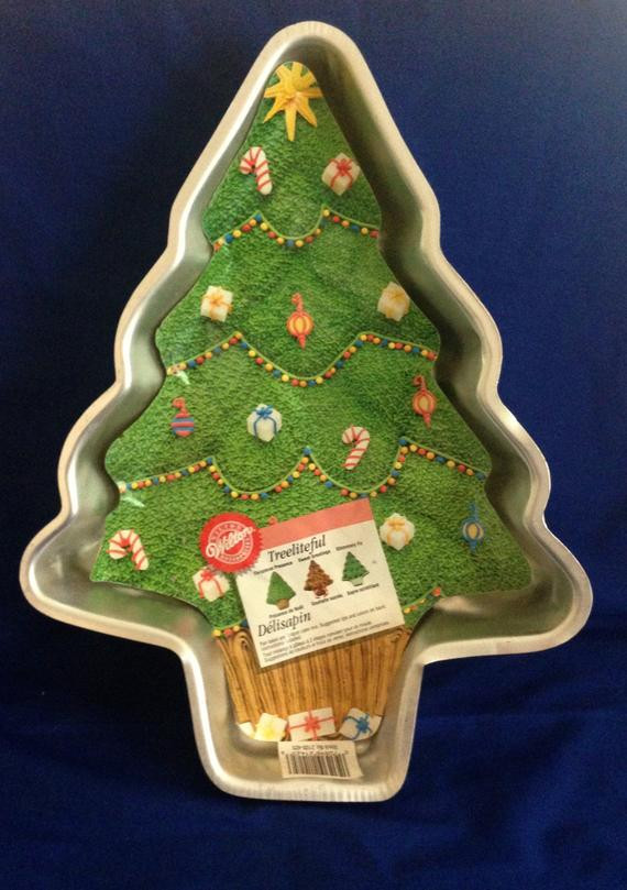 Christmas Baking Pans
 1998 Wilton Treeliteful Christmas Tree Baking Cake Pan with