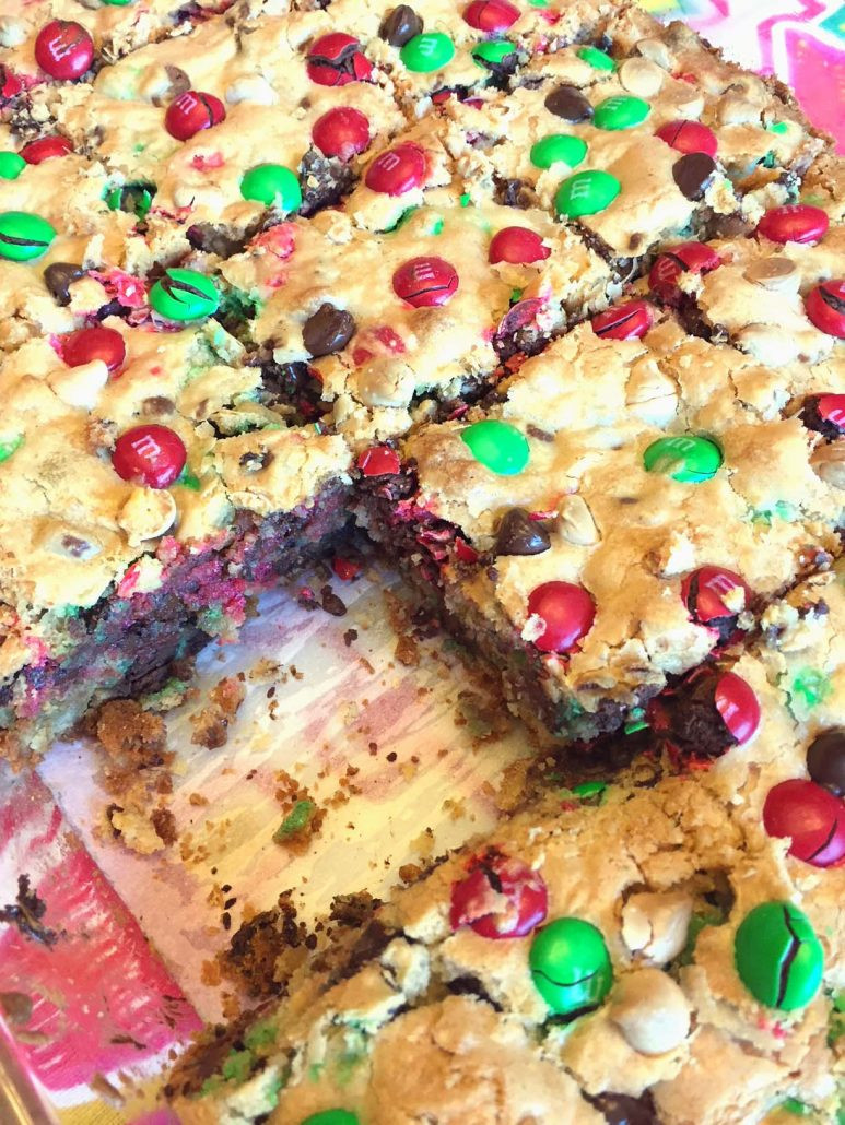 Christmas Baking Squares
 Christmas M&M’s Cookie Bars Squares Recipe – Melanie Cooks