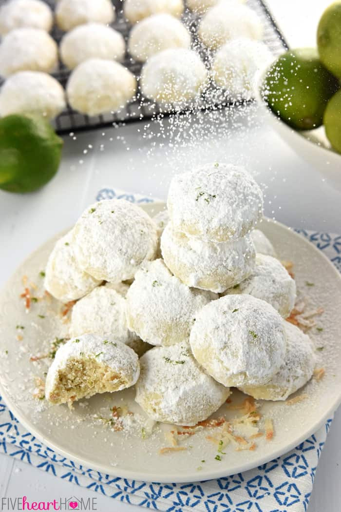 Christmas Ball Cookies Powdered Sugar
 Lime Coconut Snowball Cookies Over 100 More Christmas