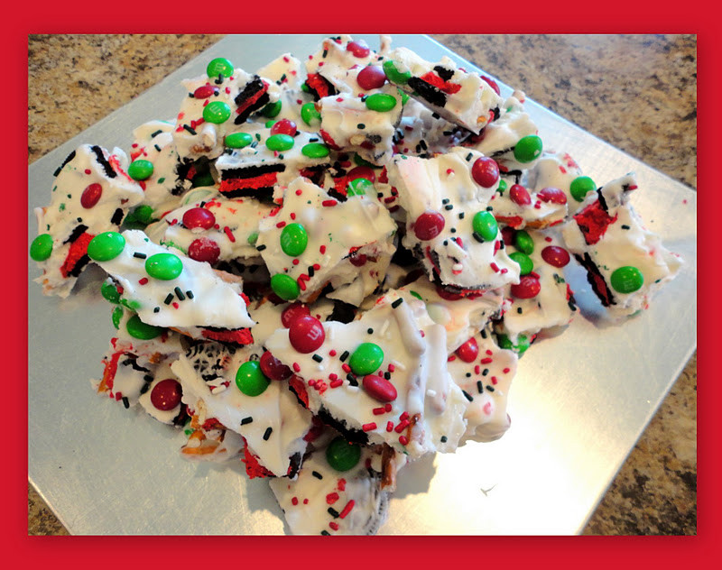 Christmas Bark Candy
 Keeping up with the Kitchen Mom Christmas Cookie Bark