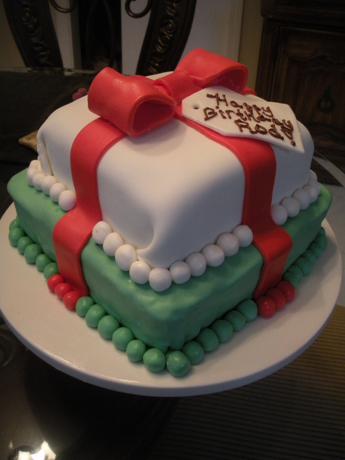 Christmas Birthday Cake
 Wel e to the Mad House Birthday Christmas cake order