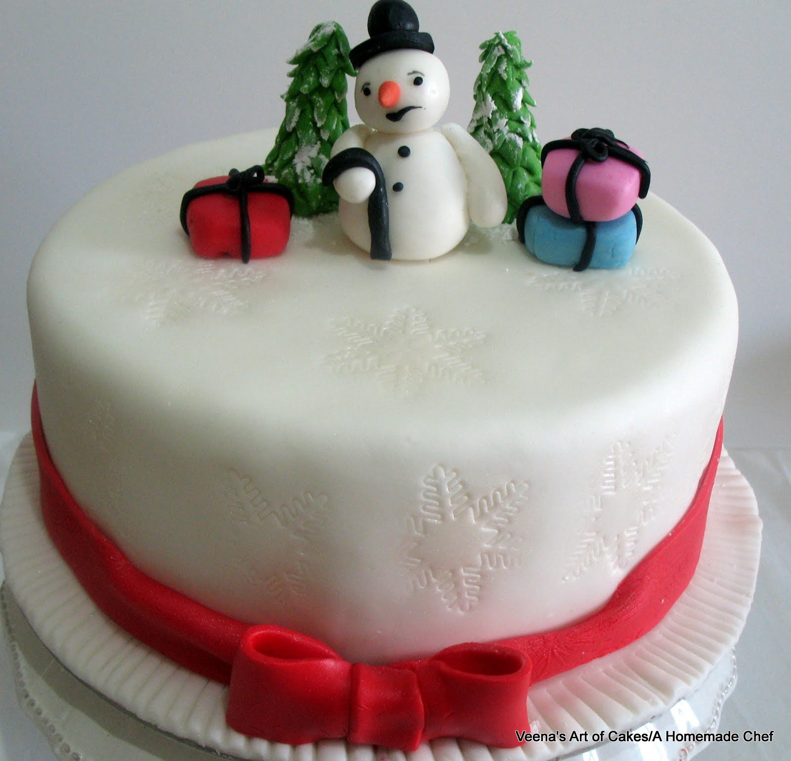 Christmas Birthday Cake
 Snowman Christmas Birthday Cake Veena Azmanov