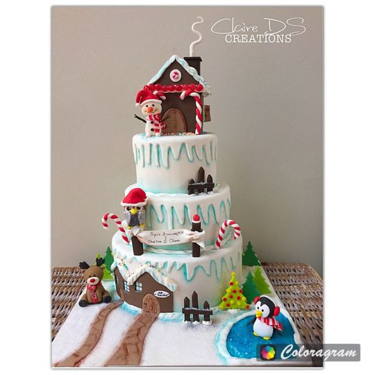 Christmas Cakes For Kids
 Christmas cake for children cake by Claire DS CREATIONS